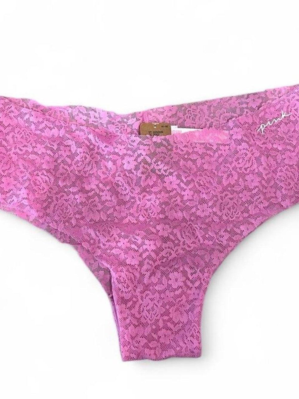 Set of two PINK Victoria's Secret Pink Floral Lace Bikini Briefs